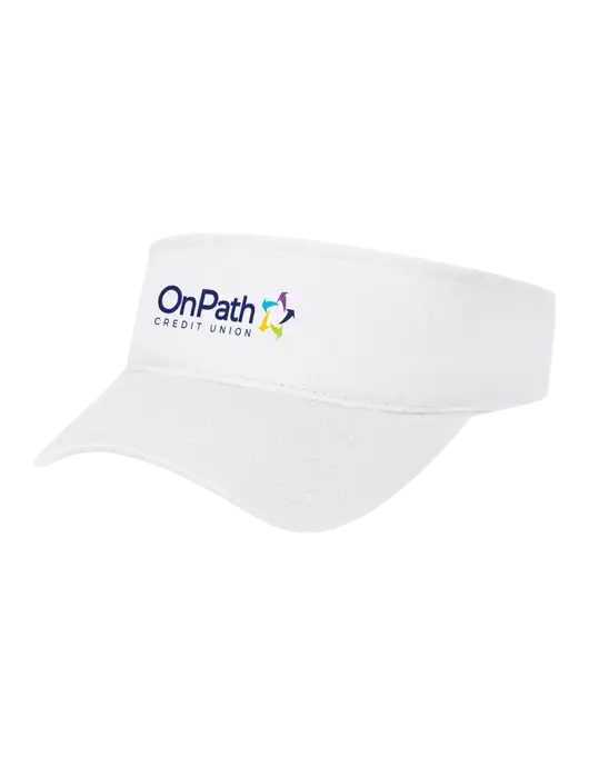 White Cap Visor w/OnPath Logo