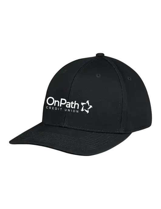 Premium Modern Structured Twill Black Snapback Cap w/OnPath Logo