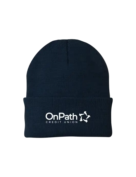 Navy Knit Cap w/OnPath Logo