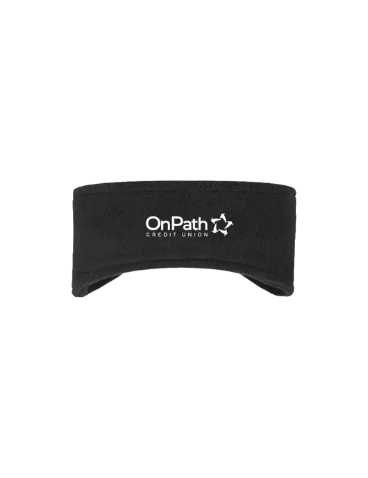 Black Stretch Fleece Headband w/OnPath Logo