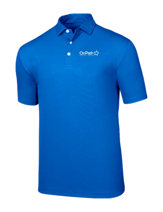 Callaway Birdseye Dark Carolina Blue Polo w/OnPath Logo