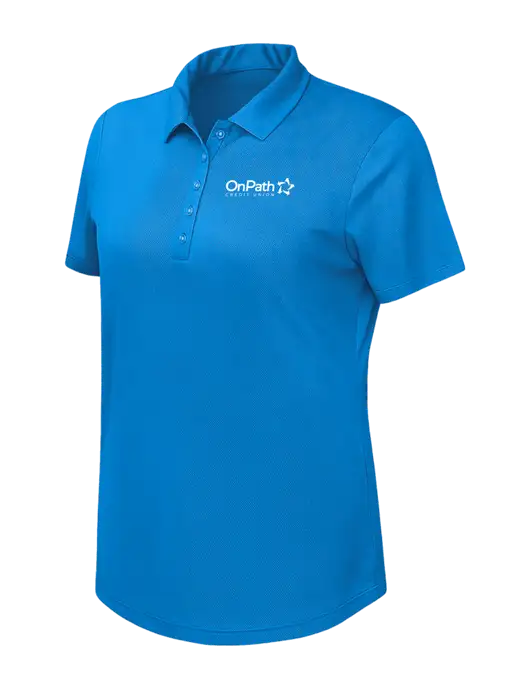 Callaway Womens Birdseye Dark Carolina Blue Polo w/OnPath Logo