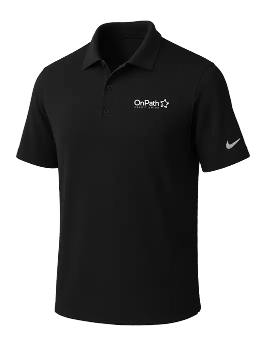 NIKE Black Dri-Fit Micro Pique Polo w/OnPath Logo