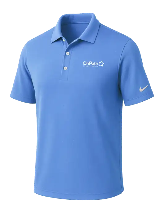 NIKE Carolina Blue Dri-Fit Micro Pique Polo w/OnPath Logo