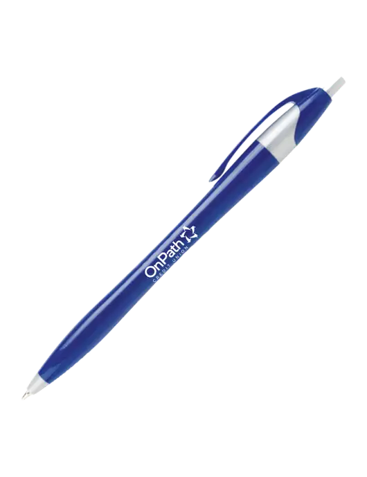 Novella Navy/Silver Corporate Pen- Blue Ink w/OnPath Logo