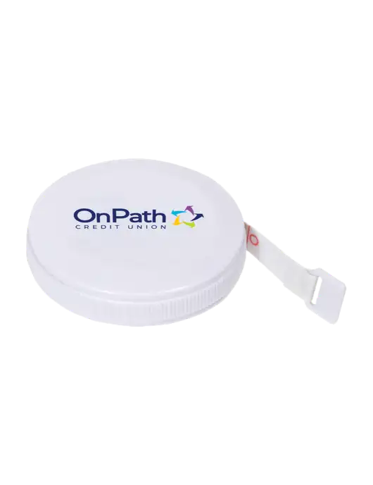 White Round Tape Measure w/OnPath Logo