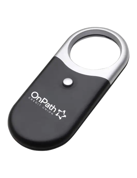 Compact Black Magnifier Light w/OnPath Logo
