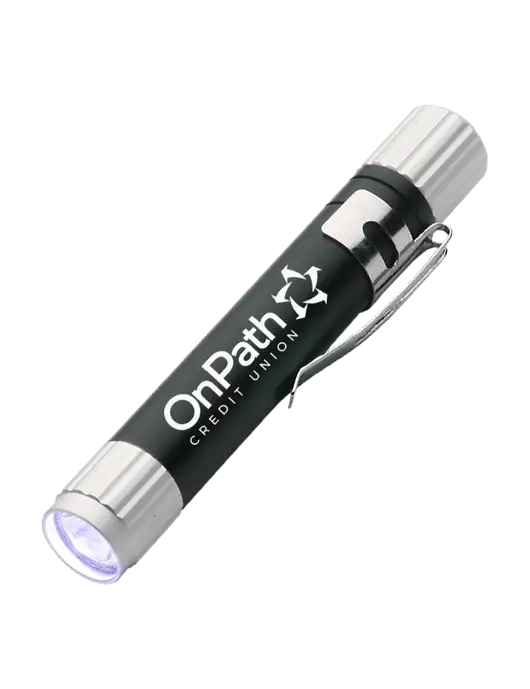 Black Aluminum LED Penlight w/OnPath Logo