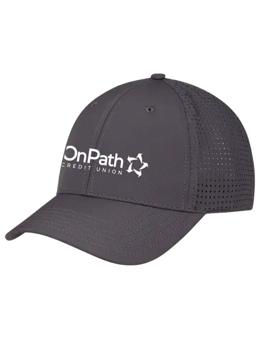 Charcoal Performance Stretchable Cap Hook & Loop w/OnPath Logo