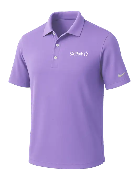 NIKE Light Purple Dri-Fit Micro Pique Polo w/OnPath Logo
