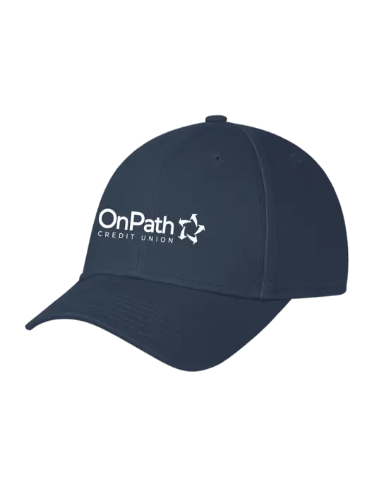 Navy Structured Cap Hook & Loop w/OnPath Logo