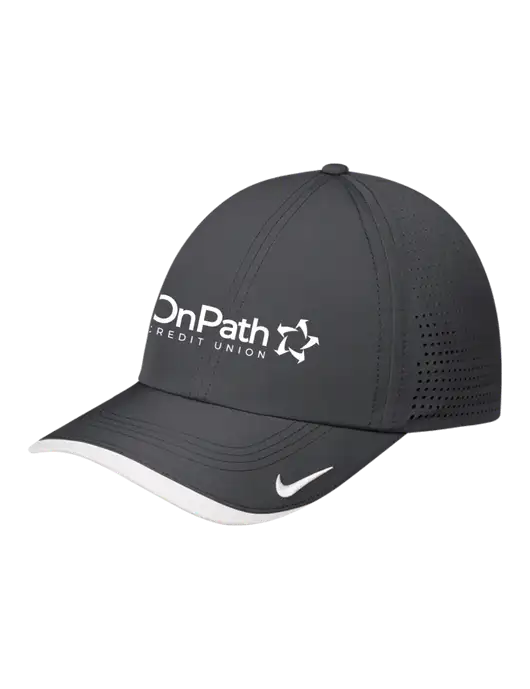 Nike Dark Grey/White Dri-FIT Perforated Performance Cap w/OnPath Logo