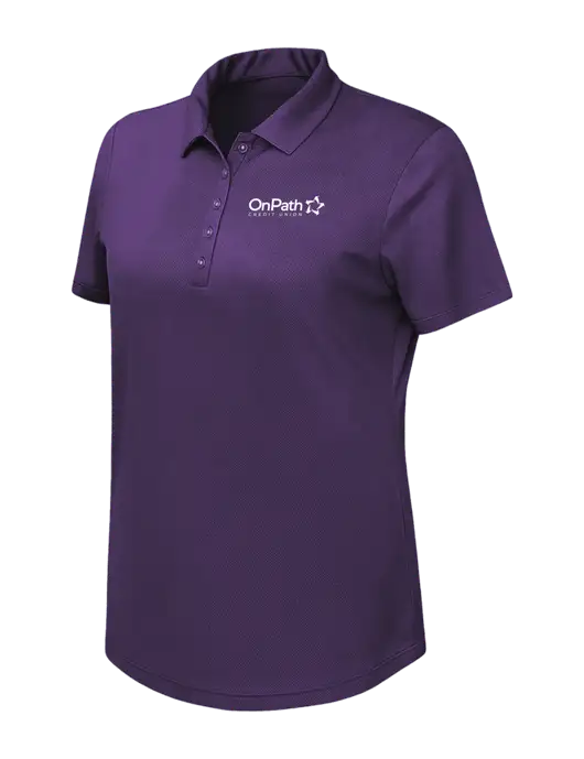 Callaway Womens Birdseye Purple Polo w/OnPath Logo