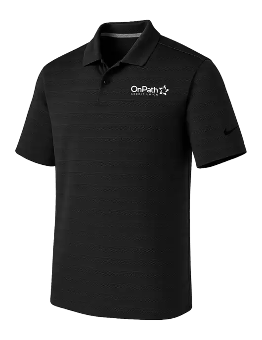 Nike Black Dri-FIT Vapor Jacquard Polo w/OnPath Logo