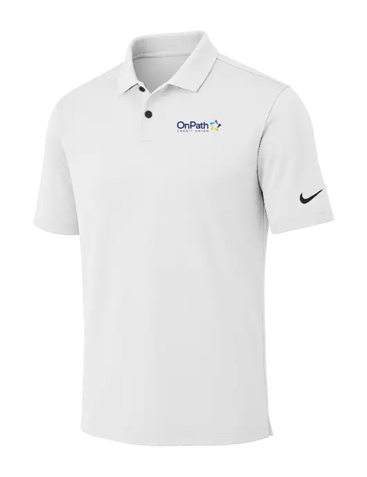 Nike White Dri-FIT Vapor Polo w/OnPath Logo