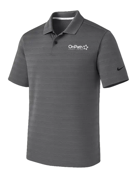 Nike Dark Medium Grey Dri-FIT Vapor Jacquard Polo w/OnPath Logo