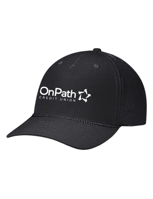 Richardson Laser Perf Performance Black/Black-Grey Rope Cap w/OnPath Logo