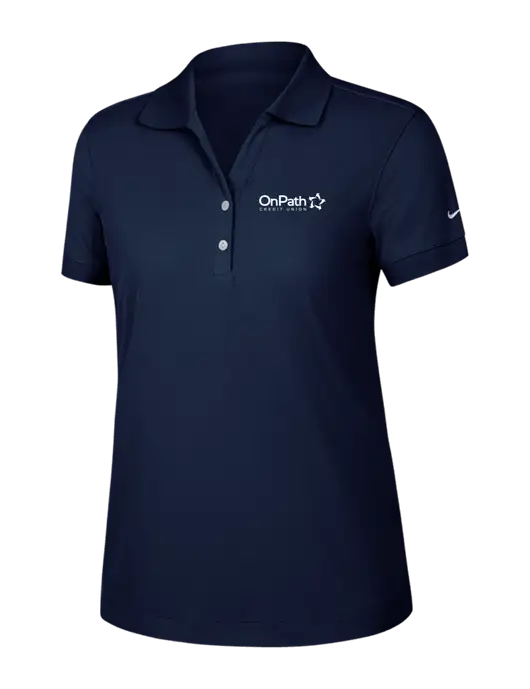 Nike Womens Dri-FIT Classic Dark Navy Polo w/OnPath Logo
