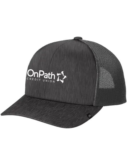 TravisMathew Very Dark Grey Heather Cruz Trucker Cap w/OnPath Logo