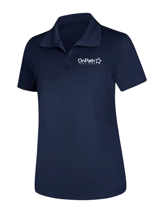 Womens Navy Micropique Sport-Wick Polo w/OnPath Logo