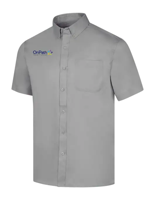 Short Sleeve Light Grey Superpro React Twill Shirt w/OnPath Logo