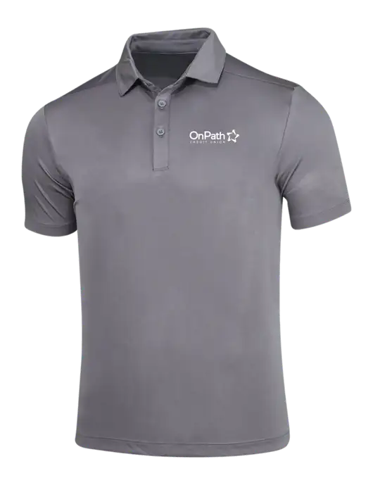 Dark Smoke Grey Posi-UV Pro Polo w/OnPath Logo